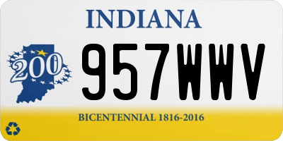 IN license plate 957WWV