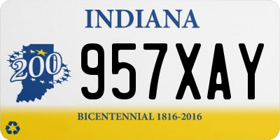 IN license plate 957XAY