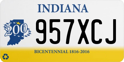 IN license plate 957XCJ