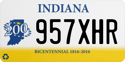 IN license plate 957XHR