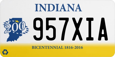 IN license plate 957XIA