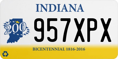 IN license plate 957XPX
