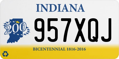 IN license plate 957XQJ