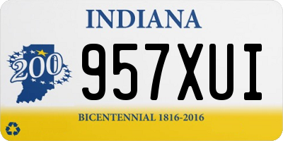 IN license plate 957XUI