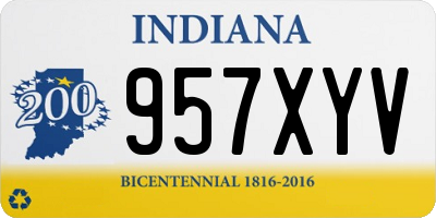 IN license plate 957XYV