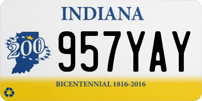 IN license plate 957YAY