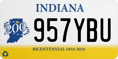 IN license plate 957YBU