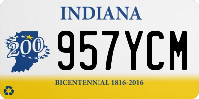 IN license plate 957YCM