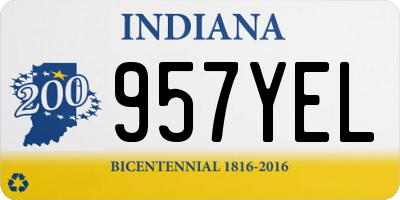 IN license plate 957YEL