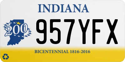 IN license plate 957YFX