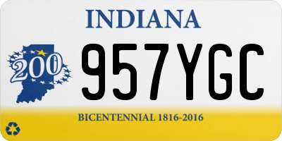 IN license plate 957YGC