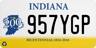 IN license plate 957YGP
