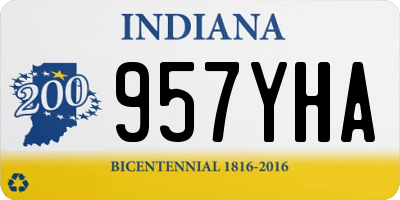 IN license plate 957YHA