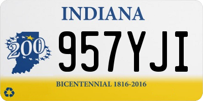 IN license plate 957YJI