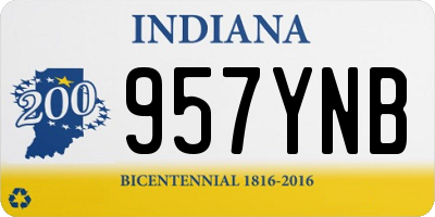 IN license plate 957YNB