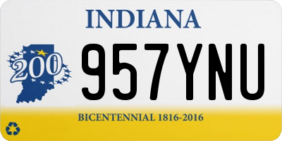 IN license plate 957YNU