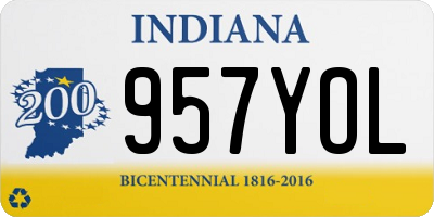 IN license plate 957YOL