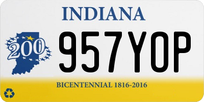 IN license plate 957YOP