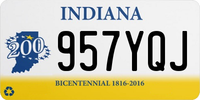 IN license plate 957YQJ