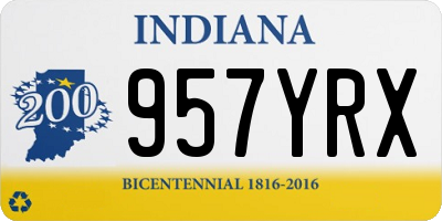 IN license plate 957YRX