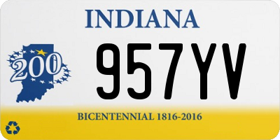 IN license plate 957YV