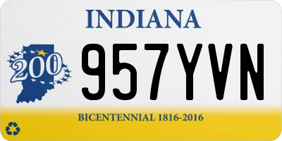 IN license plate 957YVN
