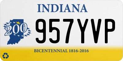 IN license plate 957YVP