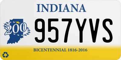 IN license plate 957YVS
