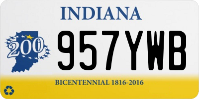 IN license plate 957YWB