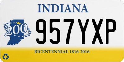 IN license plate 957YXP