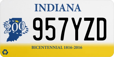 IN license plate 957YZD