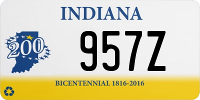 IN license plate 957Z