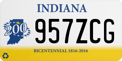 IN license plate 957ZCG