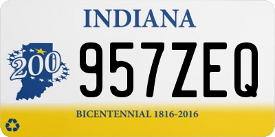 IN license plate 957ZEQ