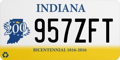 IN license plate 957ZFT