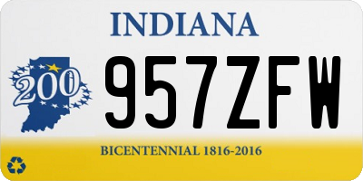 IN license plate 957ZFW
