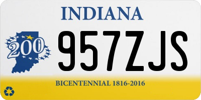 IN license plate 957ZJS