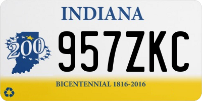 IN license plate 957ZKC