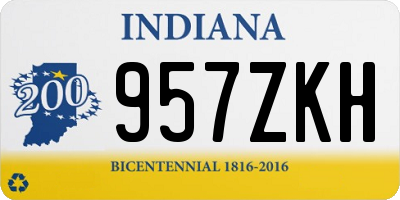 IN license plate 957ZKH