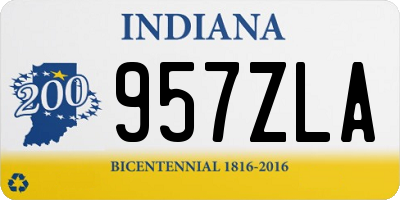 IN license plate 957ZLA