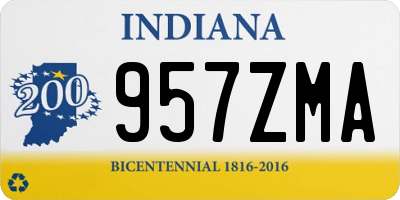 IN license plate 957ZMA