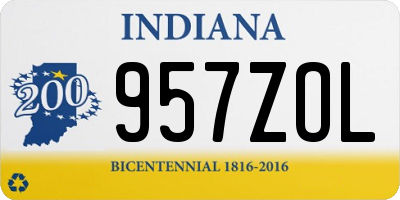 IN license plate 957ZOL