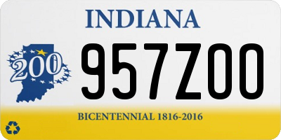 IN license plate 957ZOO