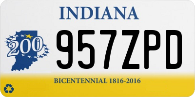 IN license plate 957ZPD