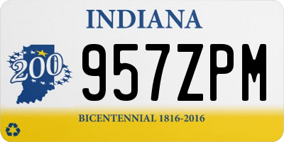 IN license plate 957ZPM