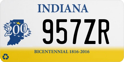 IN license plate 957ZR