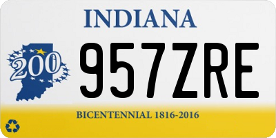 IN license plate 957ZRE