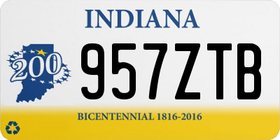IN license plate 957ZTB