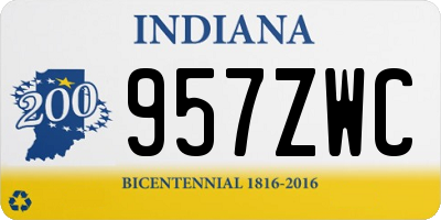 IN license plate 957ZWC