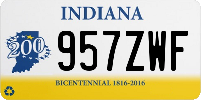 IN license plate 957ZWF